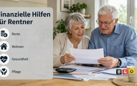 Älteres Paar prüft Unterlagen. Finanzielle Hilfen für Rentner, auch wenn sie getrennt lebend sind, sind wichtig.