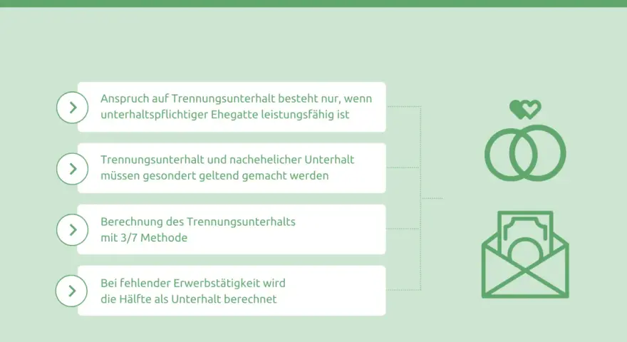 Infos & Berechnung zum Ehegatten- und Trennungsunterhalt. So können Sie den Unterhalt berechnen.